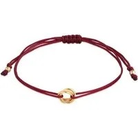 Elli Armband Kreis Verschlungen Rund Textilband 925 Silber (kein Set, 1-tlg), Kreis