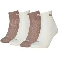 PUMA Kurzsocken PUMA WOMEN QUARTER 4P ECOM (4 Paar) mit atmungsaktivem Materialmix