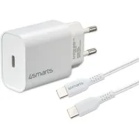 4smarts 4smarts Schnelllade-Set 20W mit 1.5m USB-C zu USB- Handy-Netzteile (Knickschutz)