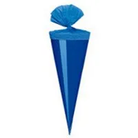 Livepac Office Schultüte Bastel Schultüte / Länge: 35cm / rund / Farbe: glanzlackiert dunkelbla