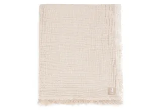 Jollein Decke Wiege Hydrophil 75x100cm Fringe Stripe - Biscuit