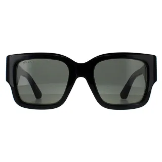 Gucci Square Womens Schwarz mit Havanna Grau GG1663S