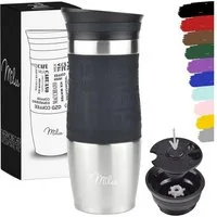 Milu Thermobecher Thermobecher Kaffee To Go Edelstahl 370 ml, auslaufsicher, isoliert