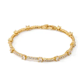 Luxenter-Armband aus Brilliant Metal und Zirkonia-Legierung, verarbeitet in 18-karat-Gelbgold – Raydowa