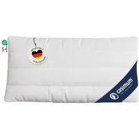 casimum 3-Kammer-Kopfkissen COMFORT Kissen 3D-Hohlfaser (Außen), Füllung: 3D-Hohlfaser, 100% Polyester (Außenkammer), Bezug: 100 % Baumwolle, Rückenschläfer, Seitenschläfer, pflegeleicht & komfortabel, weiches Kopfkissen 80x80, Kissen 40x80cm