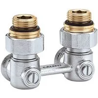 Caleffi Heizkörperthermostat Caleffi System Hahnblock 1/2" x 3/4" Eckform Heizkörper Anschluss
