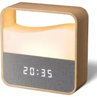 Luckice Nachtlicht Digitaler Wecker mit dimmbarem Nachtlicht,LED-Display USB-C, Doppelalarm,3 Lautstärken,Snooze,Tischuhr für Tiefschläfer