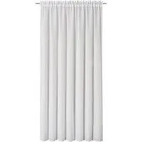 ELBERSDRUCKE Vorhang Gardine mit Tunnelzug Spume weiß 255 x 200 cm (1 St), Stangendurchzug, halbtransparent, Polyester, einfarbig, modern
