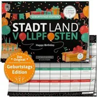 Denkriesen Spiel DENKRIESEN - STADT LAND VOLLPFOSTEN® - GEBURTSTAGS EDITION - "Happy...