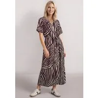 STREET ONE Druckkleid Sommerkleid mit V-Neck und Allover-Print