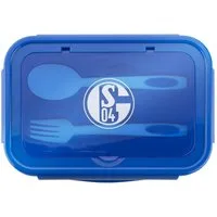 FC Schalke 04 Lunchbox Brotdose mit Besteck, Kunststoff