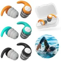 TUWENA Schwimm-Ohrstöpsel 3 Paar Schwimmen Erwachsene Wasserdichte Silikon Ohrenschutz, für Schwimmen Surfen Duschen Schlafen und Wassersportarten