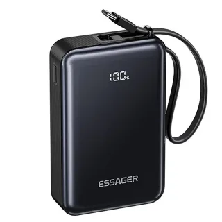 ESSAGER F2026 Pro PD65W 77Wh 20000mAh Smart LED Digital Display Power Bank Come with Type-C Cable External Battery Power