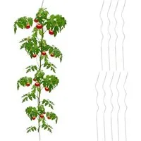 relaxdays Rankhilfe 10er Set Spiralstäbe Tomaten