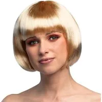 Boland Kostüm-Perücke Bob-Perücke bunt Farbauswahl sexy Karneval-Kostüm Accessoire, Kurzhaar Bob mit modernem Pony für Damen