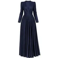 fashionshowcase Abendkleid Elegantes Glitzerndes Tüllkleid - Hijab Kleid Modest Fashion Schimmernder Stoff
