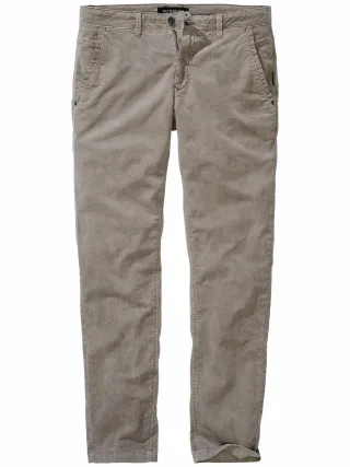 Mey & Edlich Herren Leichtgang-Cordchino Grau 98 % Baumwolle (bio), 2 % Elastan