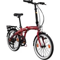 agon® Faltrad Parklane, 6 Gang Shimano Tourney SIS Schaltwerk, Kettenschaltung, 20 Zoll Klapprad 150 - 185 cm mit StVZO Licht Faltrad City Urban Bike
