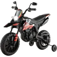 COSTWAY Elektro-Kindermotorrad, mit Stützrädern & Musik, 5,5-6 km/h