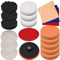 vidaXL Poliermaschine 18-tlg. Polierschwamm-Set 150 mm