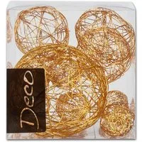 Eurosand Dekokugel DRAHT-BÄLLE Set 10 tlg.: 1x8cm + 3x5cm + 6x3cm in Klarsichtbox