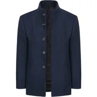 Allthemen Kurzmantel mit abnehmbarer dicker Weste Herren Wintermantel kurze Wolljacke