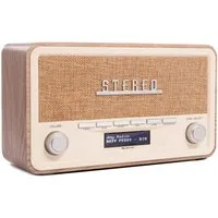 Denver DAB-18LW Digitalradio (DAB) (DAB+, FM (RDS), 4 W, Retro-Design, Bluetooth, DAB+/FM, LCD-Display, AUX-In, Teleskopantenne)