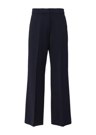 comma - Marlenehose aus fließendem Jersey blau - Gr. - 38