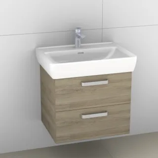 Artiqua 415 Waschtischunterschrank für Pro A 818953 Sanremo Eiche quer NB, 415-WU2L-L40-7145-428 415-WU2L-L40-7145-428