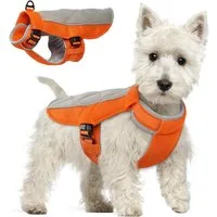 FELIXLEO Hundeweste Kühlweste Hund Atmungsaktiv mit D-Ring Sommer Kühlmantel XS Orange.