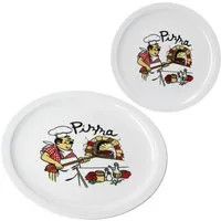 MamboCat Pizzateller 2er Set Mario XXL Pizzateller Ø33cm 2 Pers. Teller Pizza Bäcker