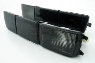 2x Frontblinker Blinker + Blenden in Schwarz Smoke für VW Golf 3 III / Vento ab 1991-1999