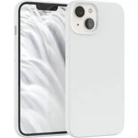 EAZY CASE Handyhülle Premium Silikon Case für Apple iPhone 13 6,1 Zoll, Silikon Schutzhülle mit Kameraschutz kratzfest Handy Softcase Weiß