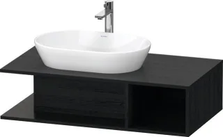 Duravit D-Neo Konsolenwaschtischunterbau wandhängend Eiche Schwarz Matt 1000x550x260 mm - DE49290161 DE492901616