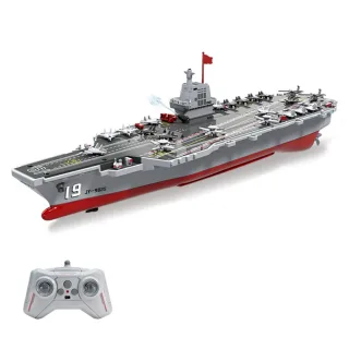 JJRC S27 2.4G Remote Control Aircraft Carrier with Spraying Water Function DIY Assembly RC Boat Vehicle Models RTR for C