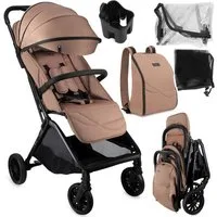 MoMi Kinder-Buggy Andrea, Automatik-Faltsystem & Zubehörpaket inkl. Regenschutz