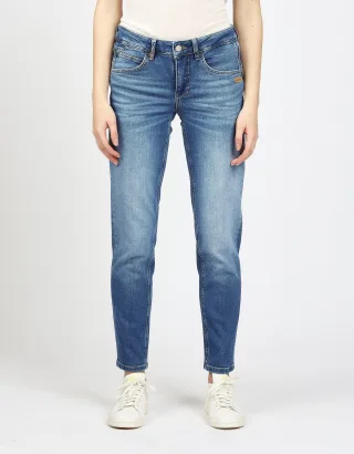 GANG Damen Jeans 94JOLINE BOYFRIEND - boyfriend fit Jeans waves washed blue