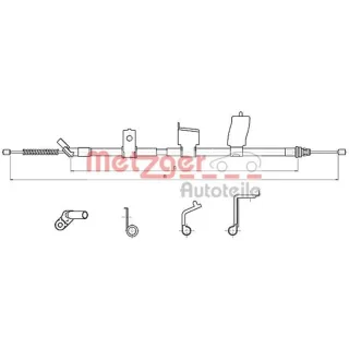 Metzger Handbremsseil hinten links Nissan Qashqai