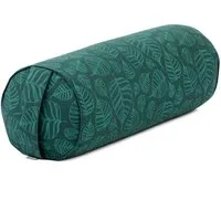 bodhi Yoga Bolster Yoga Bolster gemustert, 65 x Ø 22 cm Bodhi Leaves, deep green, Dinkel