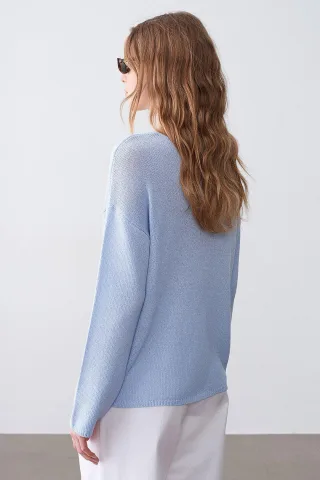 Damen Rippstrick Boot-Neck Pullover