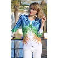 Passioni 2-in-1-Strickjacke Twinset mit botanischem Print