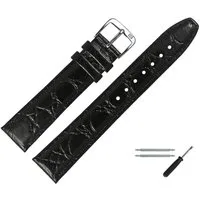 MARBURGER Uhrenarmband 18mm Leder Kroko (Caiman) Prägung
