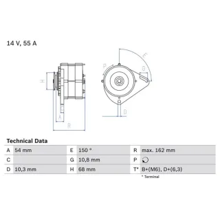 Bosch Lichtmaschine Fiat Cinquecento Panda Seicento