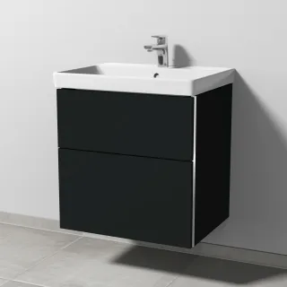Sanipa 3way Waschtischunterbau zu Villeroy & Boch Avento Waschtisch mit 2 Auszügen, Vulkan-Matt BP6211V