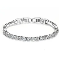 ROUGEMONT Tennisarmband Damen Tennisarmband 3mm Edelstahlarmband Zirkoniaarmband verstellbar, Hypoallergen