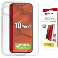 Displex Displayschutzglas Real Glass Screen Protector inklusive Case für Google Pixel 10 Pro XL, Displayschutzfolie, Schutzfolie, Bildschirmschutz, kratz- & stoßfest