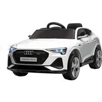 HOMCOM Elektro-Kinderauto Elektroauto, Kinderfahrzeug, 3-5 km/h, Belastbarkeit 25 kg, (1-tlg), für Außenbereich, Weiß