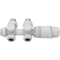 SONNI Heizkörperthermostat Multiblock Set für Heizkörper Thermostat Anschlussarmatur, mit Thermostatkopf , 50mm G 1/2"