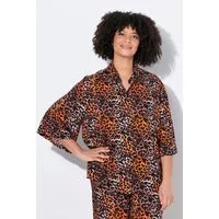 Angel of Style Hemdbluse Bluse Boxy-Fit Leo-Muster