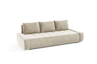 Sofa 3-Sitzer mit Schlaffunktion VOGAR Stoff Monolith Ecru